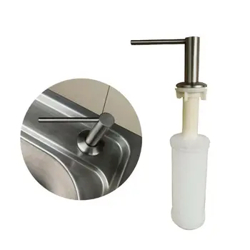 

304 Stainless Steel Liquid Soap Dispenser Press-push Type Detergent Holder Bottle for Home Kitchen Sink Use Supplies