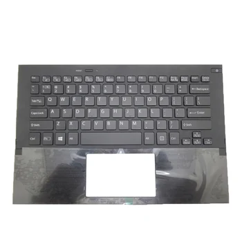 

Laptop Palmrest For SONY For VAIO PRO11 SVP11 Series black without touchpad with backlit English US Keyboard upper case used