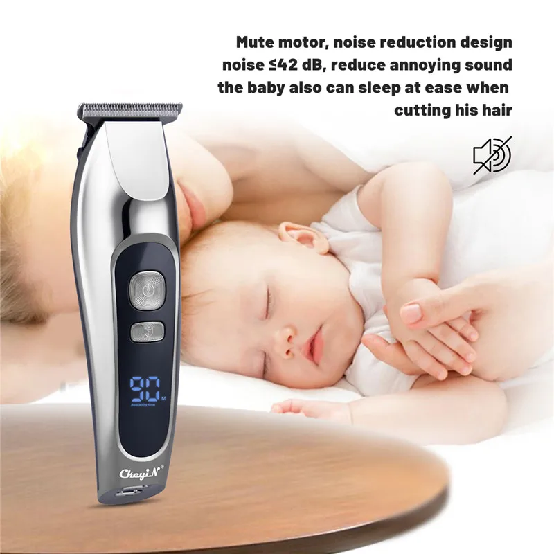 Máquina de Cortar Cortador de Cabelo Máquina de Corte de Cabelo sem Fio dos Homens Corte de Cabelo Ckeyin Elétrica Cabelo Barbeiro Aparador Display Lcd Usb 2 Ckeyin usb elétrica máquina de cortar cabelo