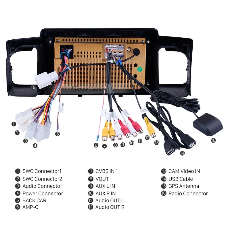 Seicane 9 inch Android 8.1 car stereo for 2013 Toyota Corolla/BYD F3 GPS Navigation Head Unit Mirro