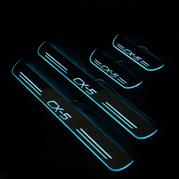

LYQ led moving door scuff for MAZDA CX-5 ynamic door sill plate welcome lamp lining overlay Flow/fixed light