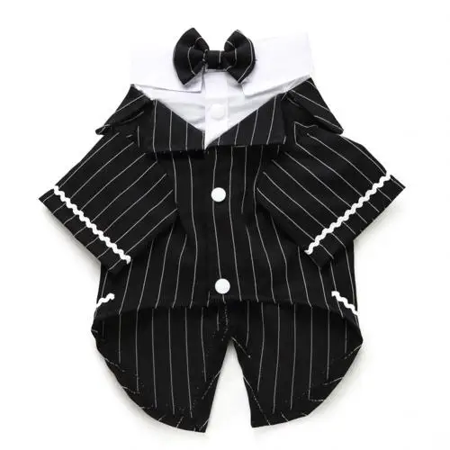 Tuxedo S Одежда для собак и кошек, смокинг для собаки, Костюм Принца, галстук-бабочка для смокинга, костюмы для щенка, костюм, комбинезон, пальто, костюмы для собак, куртки, товары для домашних животных - Цвет: Tuxedo S