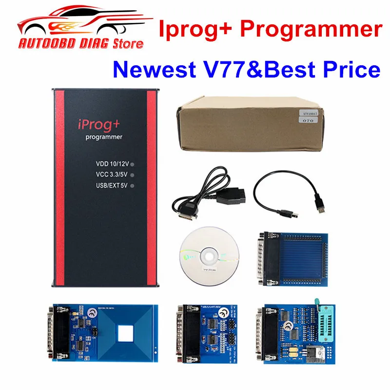 

Newest Iprog+ Key Programmer Support IMMO + Mileage Correction + Airbag Reset Iprog Pro Till 2019 Replace Carprog/Digiprog/Tango