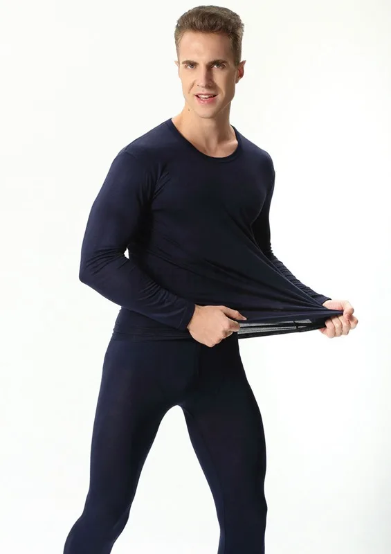 Autumn winter men's plus size Thin thermal underwear sets Large size bottoming shirt modal underwear suit 7xl 8xl 9xl thermal bottoms mens