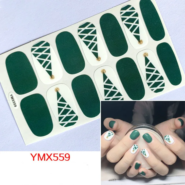 Lamemoria14tips/Christmas Nail Sticker Autumn and Winter Classic Nail Snowflake Self-adhesive 3D Hot Press Nail Sticker