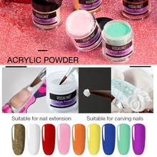 Розалинд акриловую пудру, поли гель наращивание ногтей Nail Art Украшение с резным орнаментом для маникюра строитель поли ногти дизайна порошок