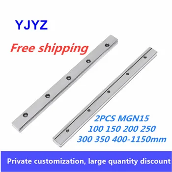 

MGN15 100 150 200 250 300 350 400 - 1000mm Miniature Linear Rail Slide 2pc MGN15 Linear Guide 3D Printer CNC