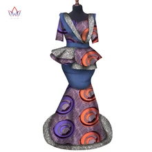 

African Short Sleeve Print Tops And Skirt Sets For Women Bazin Riche African Clothing 2 Pieces Customize Skirts Sets 4xl WY7022