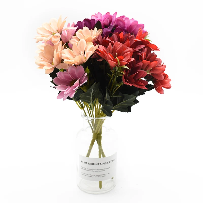10 головок/1 букет искусственных растений подсолнухов|sunflower artificial flowers|silk daisiesartificial