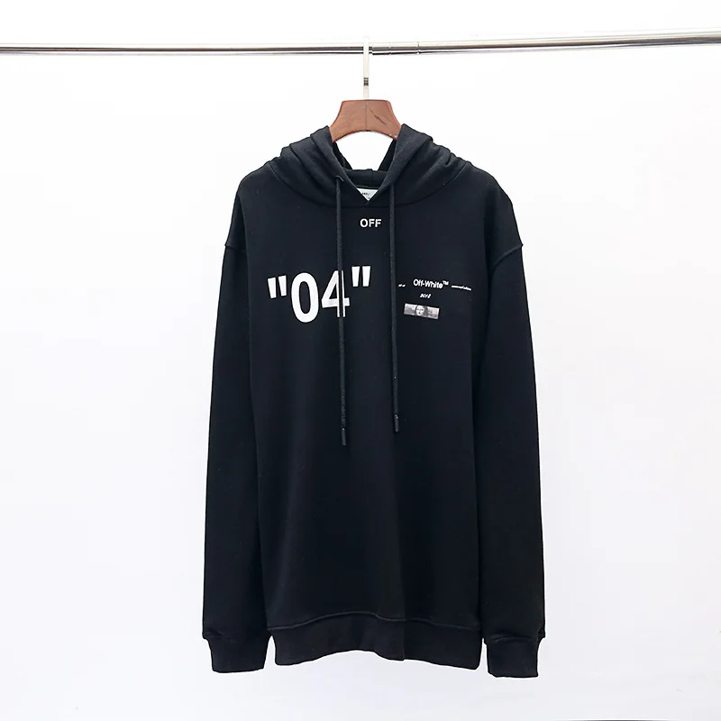 Топ off-white Ow квалифицированный 04 с капюшоном для мужчин и женщин толстовки для пар повседневная спортивная толстовка