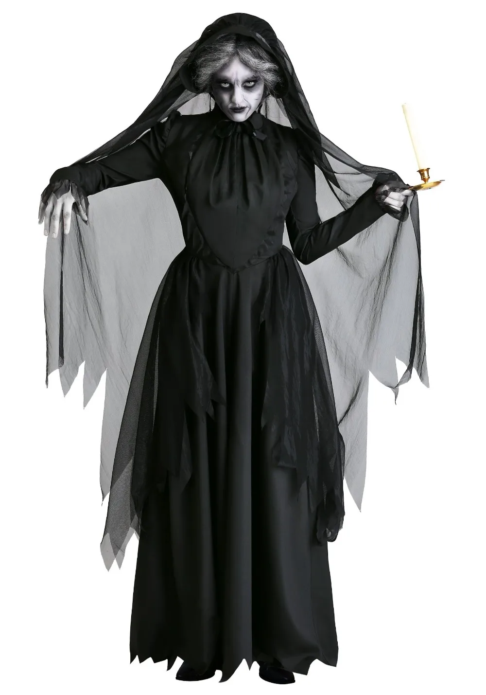 

M-XL Halloween Witch Fancy Dresses for Women Gothic Bride Scary Day of The Dead Costume Carnival Party Vampire Cosplay