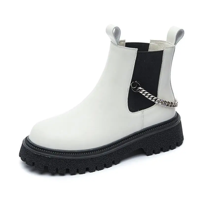 Chaussures Bottes Chelsea Boots Hanna White Chelsea Boot violet style simple 