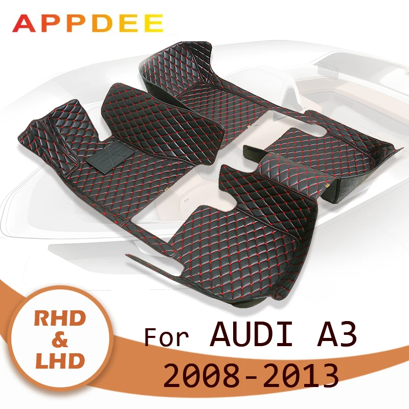 APPDEE Car floor mats for AUDI A3 Hatchback/sportback 2008 2009 2010 2012 2013 Custom auto foot Pads automobile carpet cover |