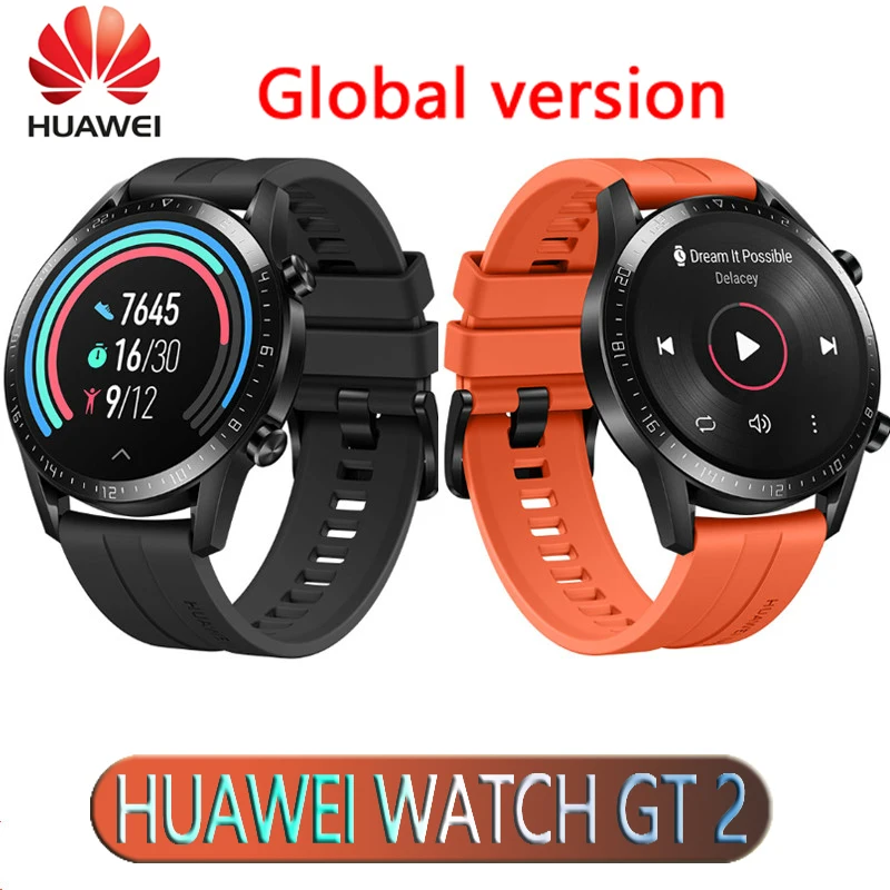 

Original HUAWEI Global Version Watch GT 2 GT2 Smart 46MM 42mm GPS Bluetooth Phone Call Blood Oxygen Heart Rate For Android iOS
