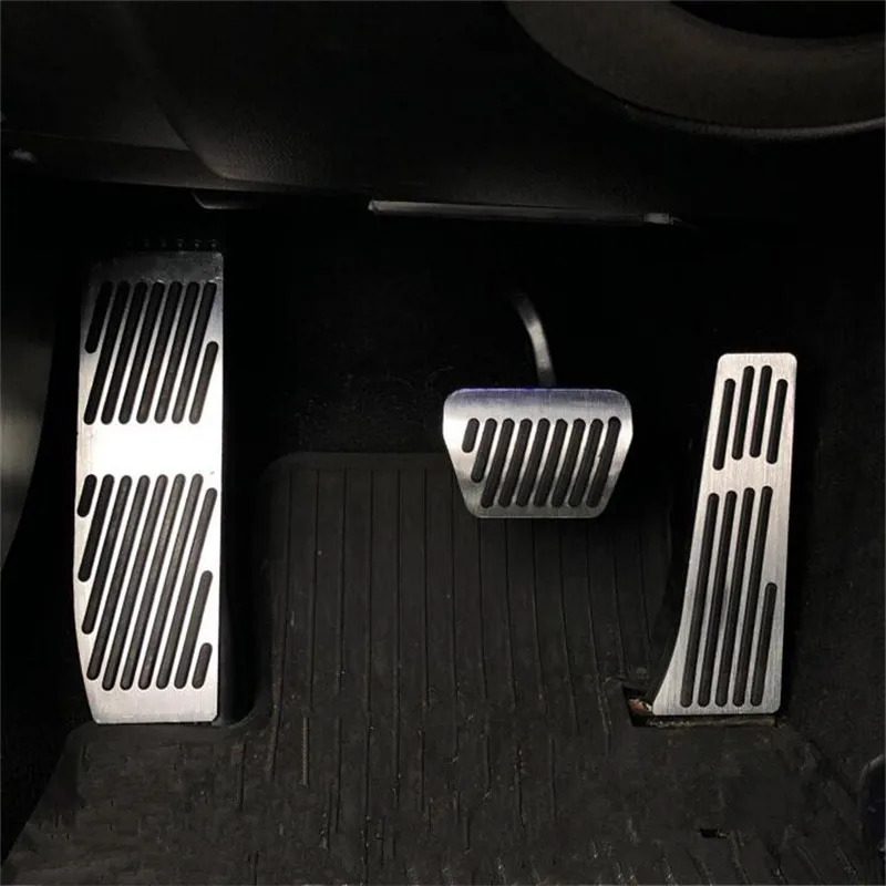 Car Accessories For BMW 3 5 series E30 E32 E34 E36 E38 E39 E46 E87 E90 E91 X5 X3 Z3 MT/AT pedal Pads Cover Stickers Car Styling Car Accessories Car Pedals Pedal Cover Stainless Steel Pedal Cover Racing Pedals