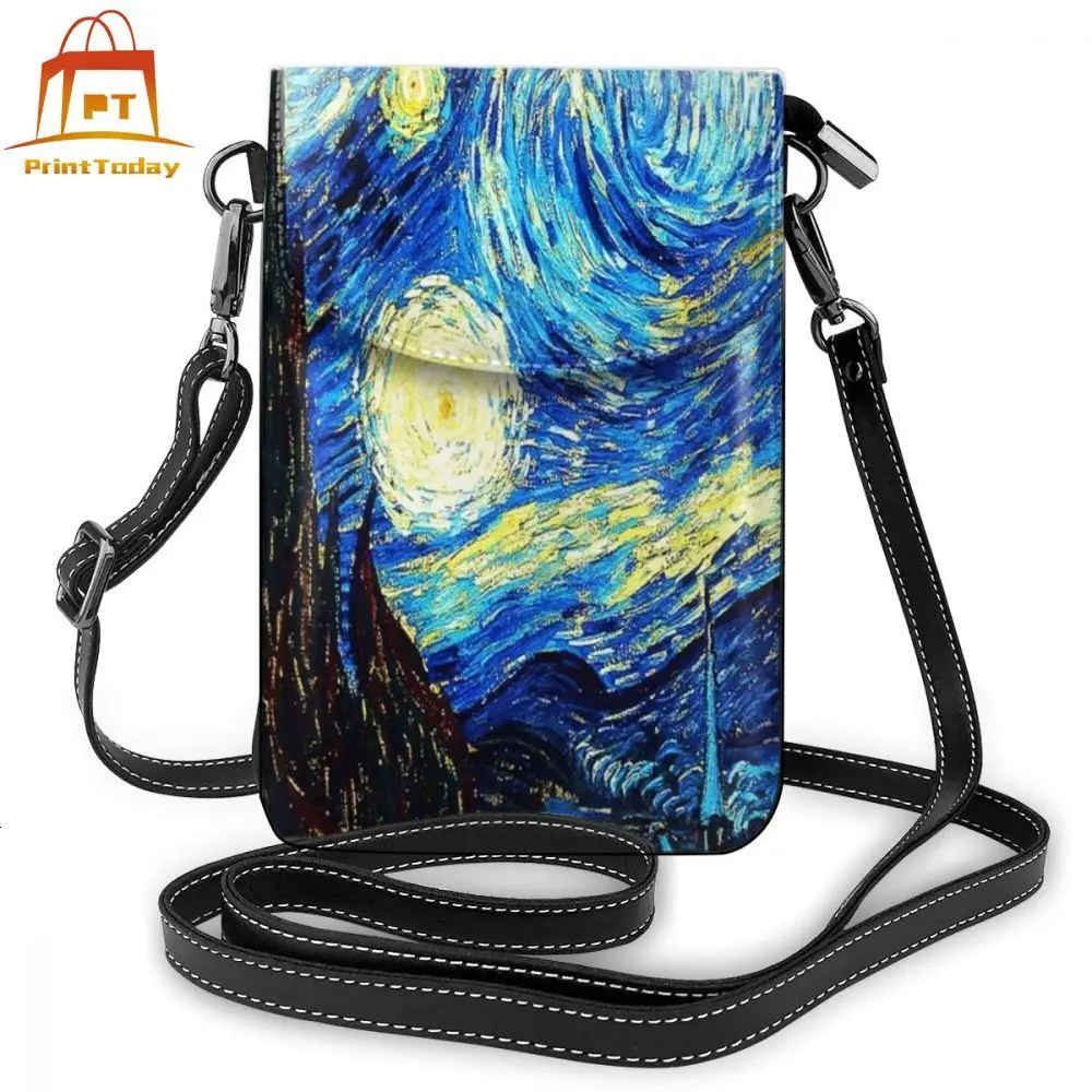 Сумка на плечо Van Gogh женская кожаная сумка с принтом трендовая тонкая сумка|Сумки