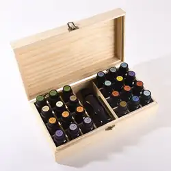 25 ячеек деревянный ящик для хранения Органайзер флакон духов чехол для переноски контейнер изготовлен из высококачественного деревянного