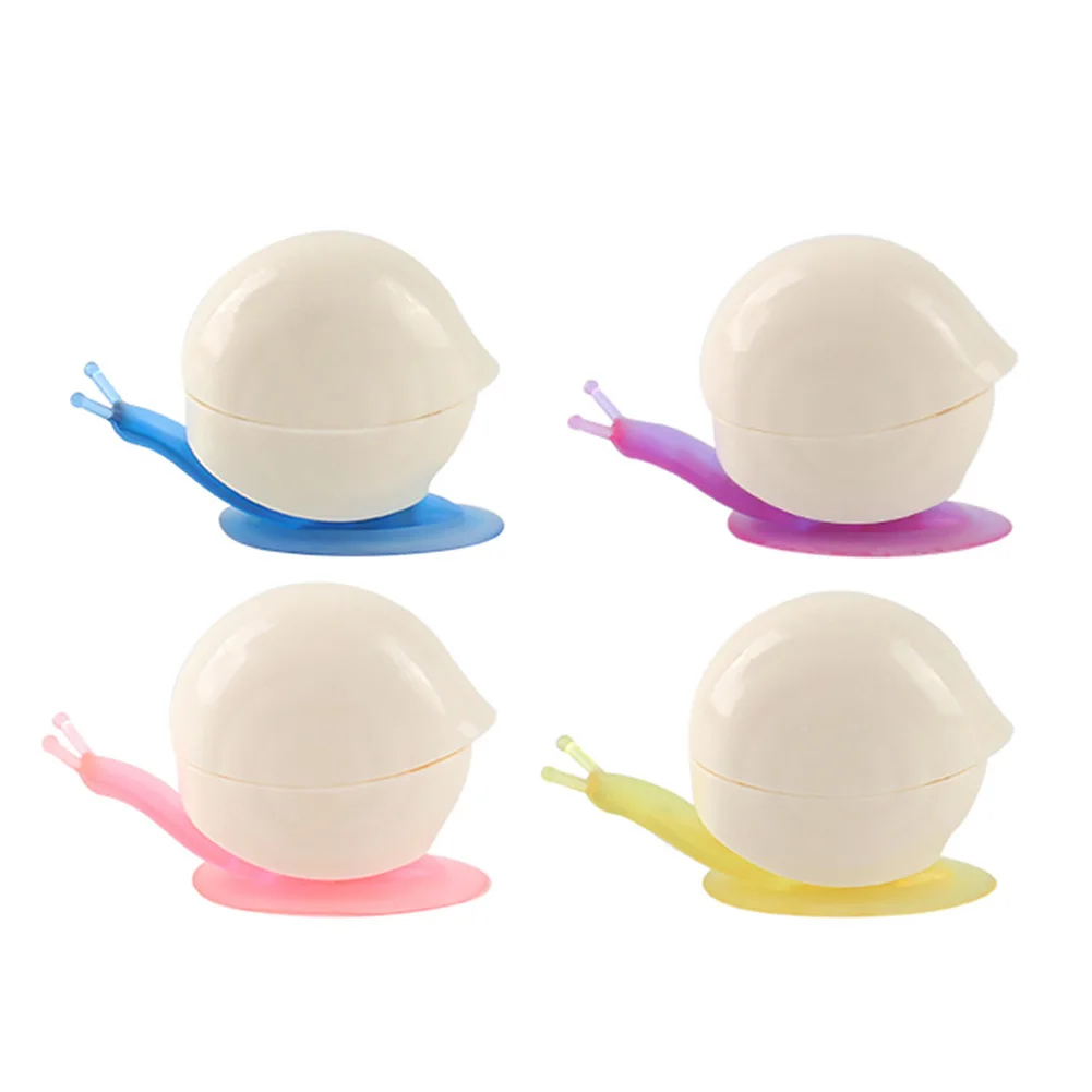 Suction Cup Toothbrush Holder Storage Hygienic Home Snail Shaped Bathroom Accessories Sets Cute Portable Dustproof Random Color