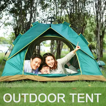 

Automatic Tent Double Layer Tent Outdoors Mosquito Net Hanging Bed 4 Person Polyester Hiking Bedding Durable Travel
