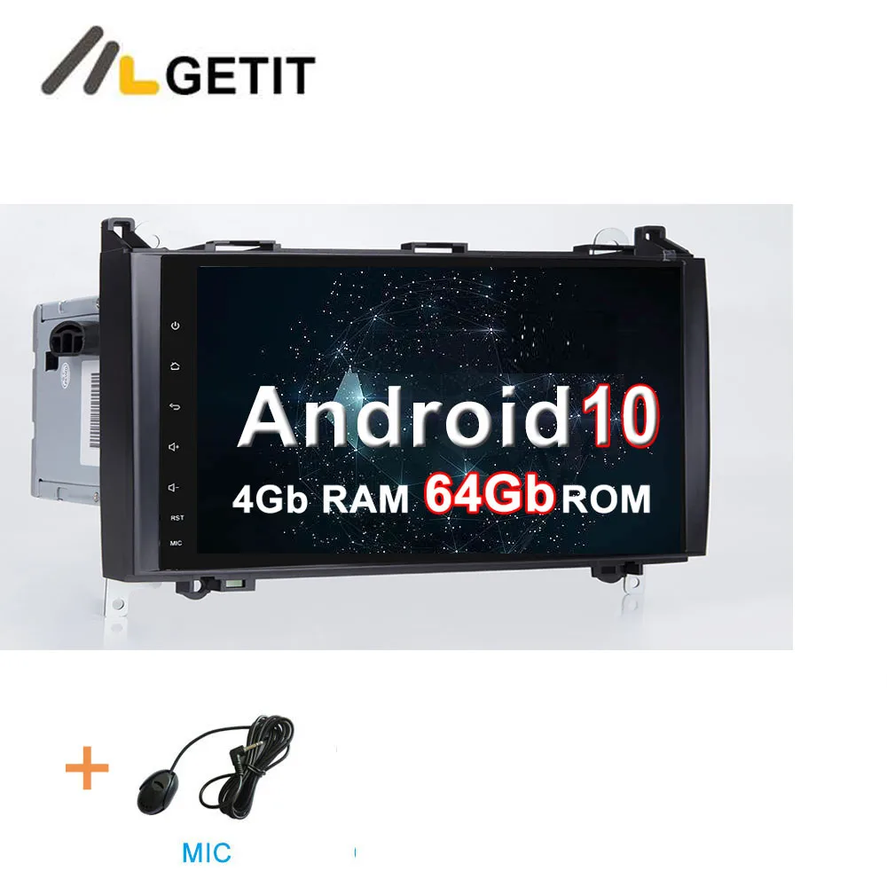 4G-RAM 64G-ROM DSP " Android 10 Автомобильный мультимедийный Радио стерео плеер gps для Mercedes Benz/Sprinter/B200/W245/B170/W169 - Цвет: 4G-RAM 64G-ROM