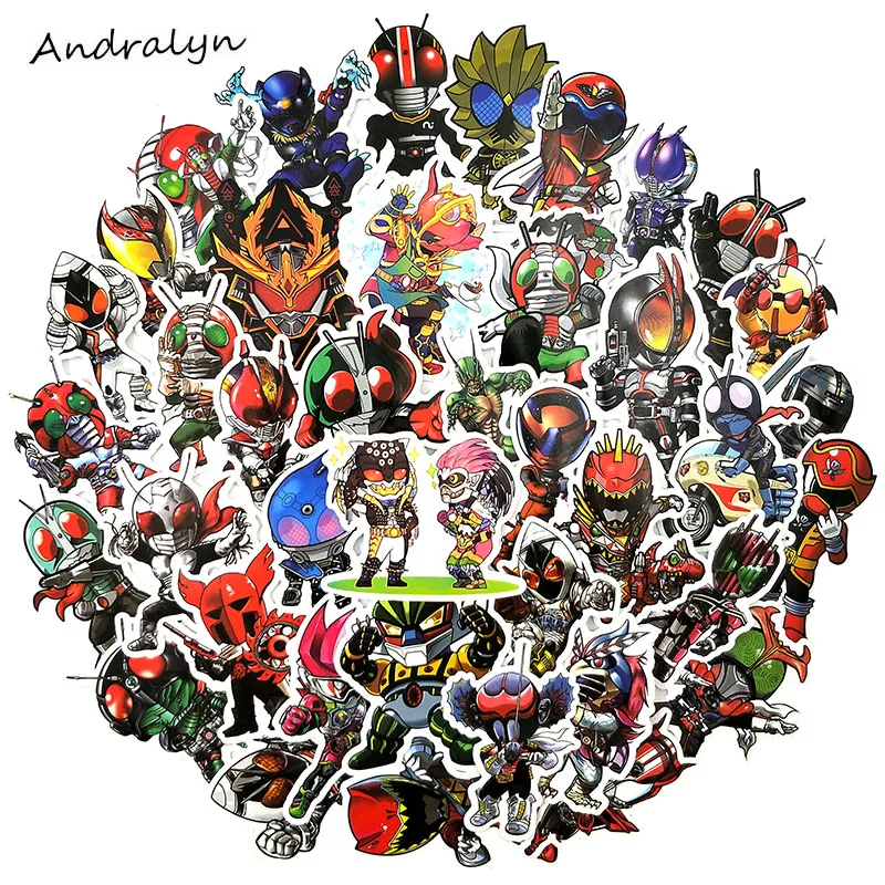 50 шт./компл. Kamen Rider аниме-наклейки для ноутбука багаж скейтборд мотоцикл фильм сувенир гитара автомобиль игрушки для детей наклейки