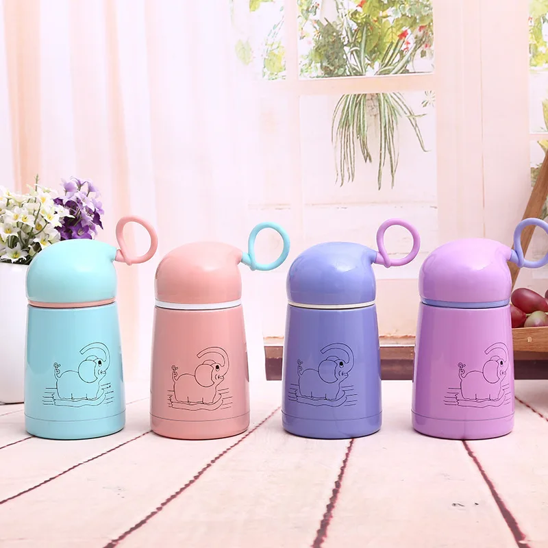 

Hot Selling Insulated Stainless Steel Bottle Cup Children Students Portable Cute Baby Elephant Glass Gift Insulated Cup