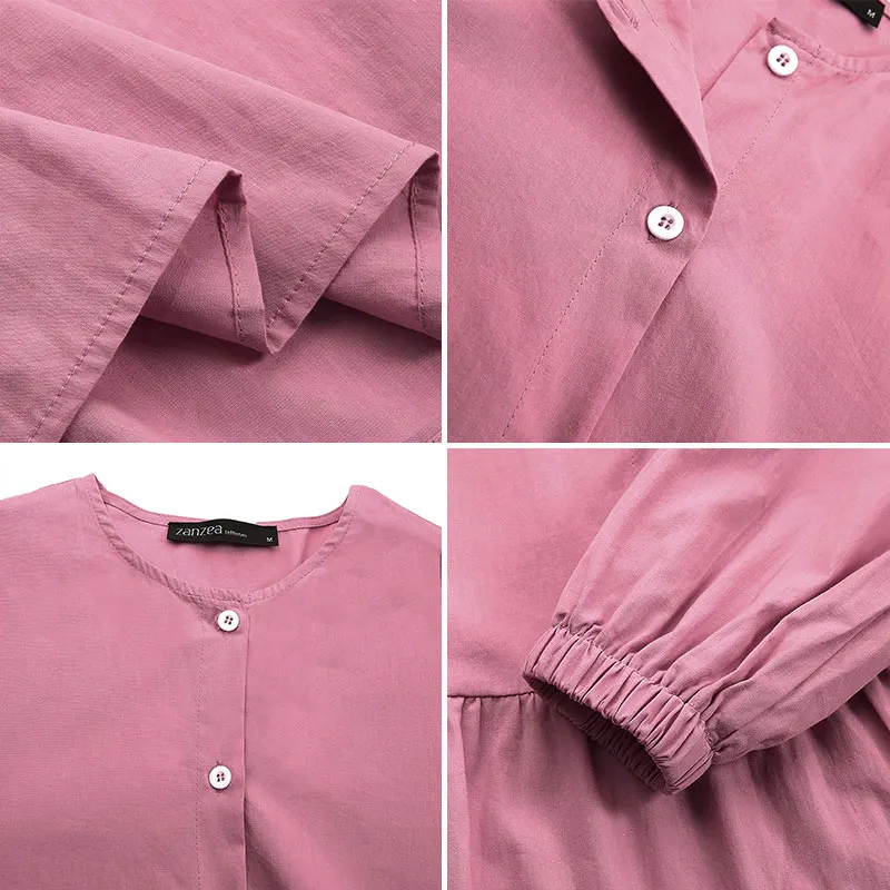 New Fashion Midi Shirt Top Dress - Image 6