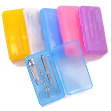 4 в 1 Набор инструментов для дизайна ногтей инструменты для маникюра набор ножниц пинцетов для стрижки волос пинцет для бровей цвет ушей отправляется случайным образом