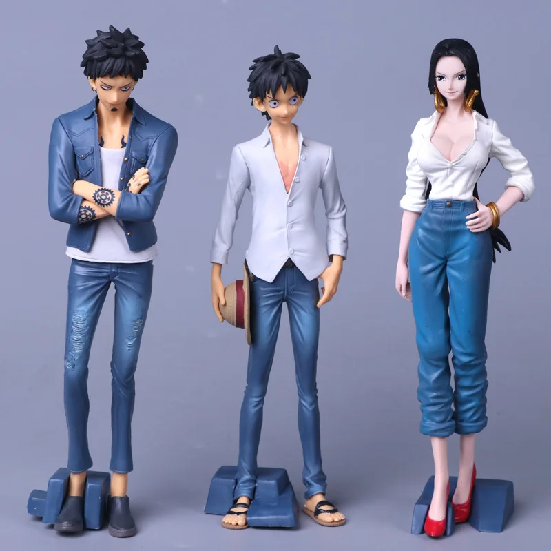 

Special Offer! Garage Kit Jeans Female Emperor Luo Luffy Hancock Prize Figure Decoration Garage Kit Model