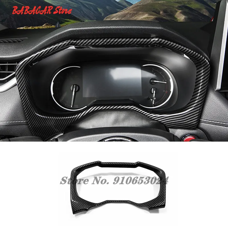 

For Toyota RAV4 2019 2020 Car accessories ABS Carbon Fiber Pattern Dashboard Decorative Dash Panel Frame Trim Cover 1 Pcs