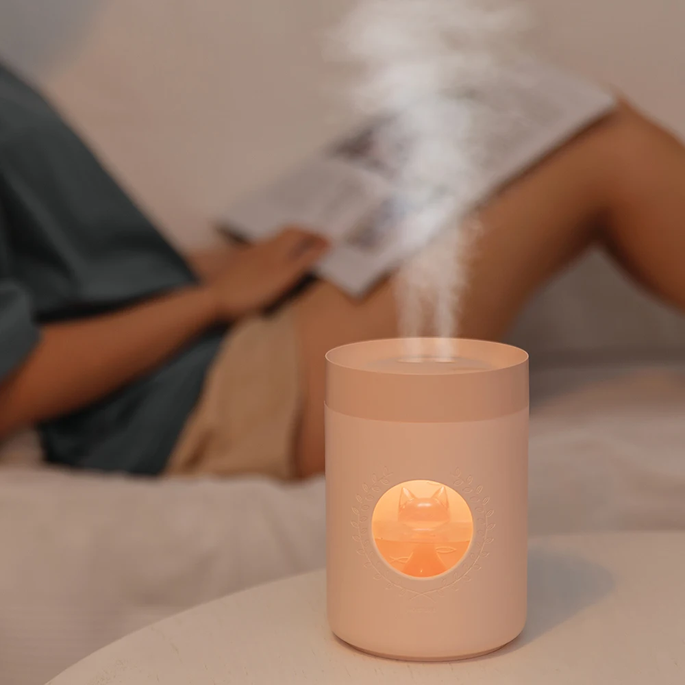 Preise Ultraschall luftbefeuchter Difusor 800ML Dual Düse Nette Katze Tragbare USB Aroma Diffuser LED Lampe Air Mist Maker Humidificador