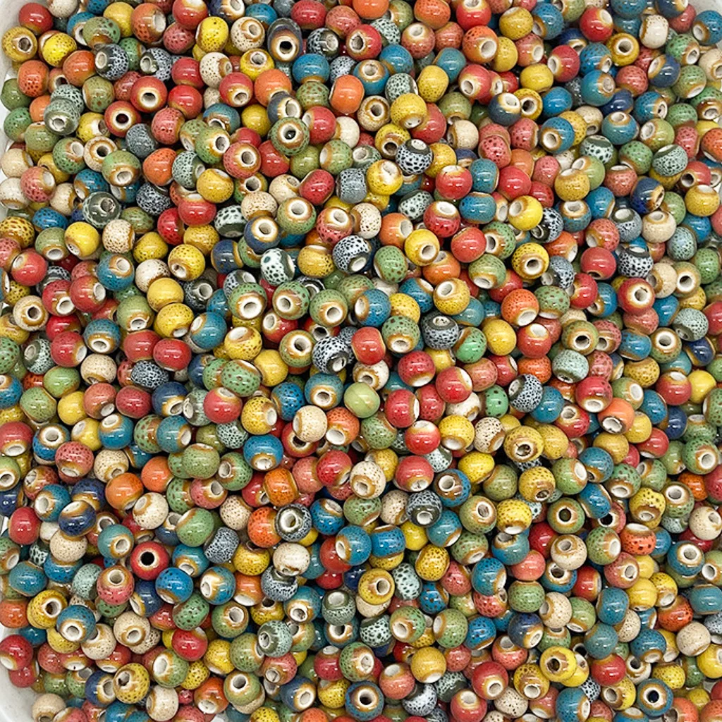 6 #8 # Candy Farbe Leopard Gradienten Keramik Lose Perlen Gemischt DIY Tasche Handgemachte Materialien # TMT01 – Detail 7