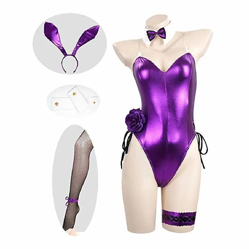

Womens Bunny Girl Anime Cosplay Costumes FGO Lancer Scathach Rabbit Outfit Sexy Bikini Lingerie Sexy Halloween Costumes