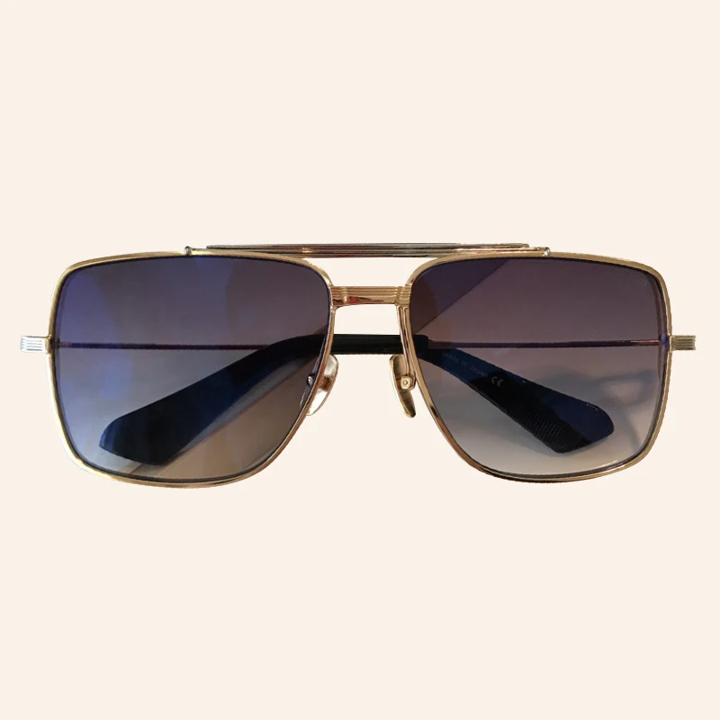 No.6 Sunglasses Высококачественные брендовые солнцезащитные очки для женщин и мужчин с модными роскошными классическими прямоугольными солнцезащитными очками UV400 - Цвет линз: No.6 Sunglasses