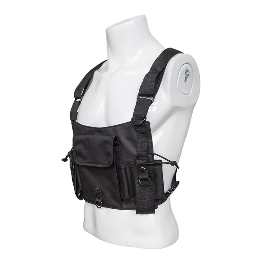 

Radio Pocket Chest Harness Nylon Pack Pouch Holster Vest Rig For Walkie Talkie 20DC04