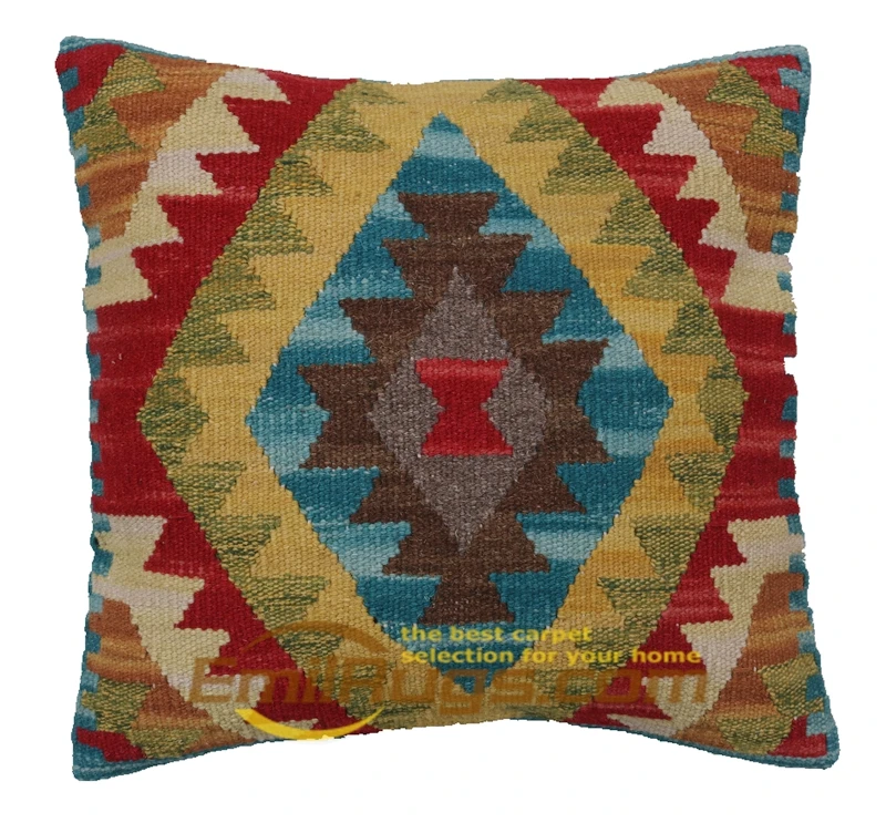 pillow case 60x60 Handmade Kilim Diy Craft Gift Hand Woven Wool Varies Gorgeou Woolen Decorative - Цвет: 15-16 45x45