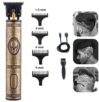 

0mm gap T blade cutting hair clippers barber trimmer shaver shaving haircut machine USB rechargeable cordless cutting hair tools