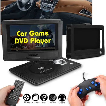 

Portable Car DVD Player 9.8" DVD Player Game Video Control Rechargeable 270 Degree Rotation With Game FM Radio TV AV Car Charger