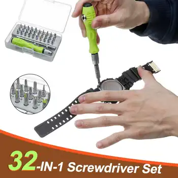 

Screwdriver Set 32 in 1 Watch Tools Screwdriver Repair Tool Phillips Torx Hex Triangular Pentalobe Y / U Shape Screwdriver Bit