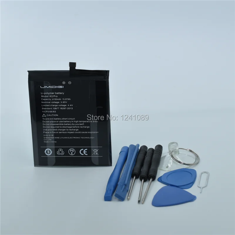 

2 pieces / lot for Umidigi A5 pro battery 4150mAh High-quality Long standby time for UMIDIGI A5 probattery