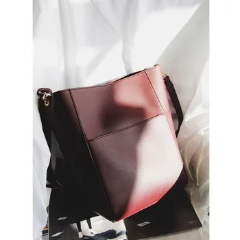 

Bag 2019 New Style Retro WOMEN'S Bag Simple Casual Bucket Bag Shoulder Bags