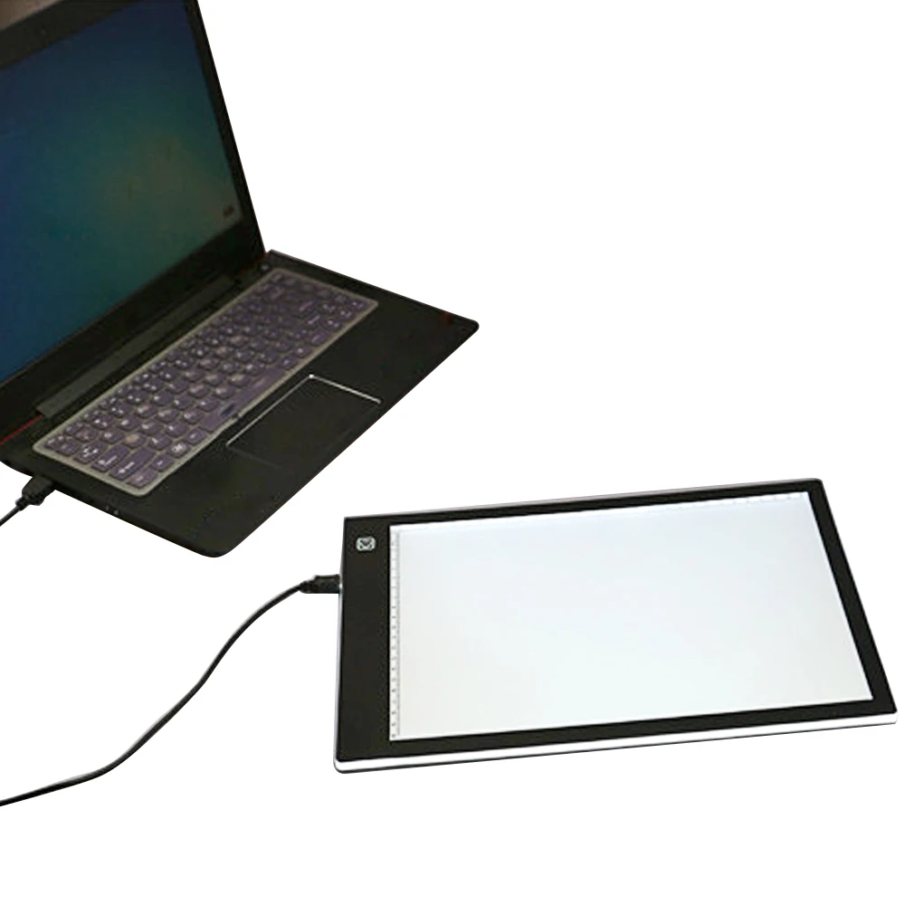 Elisona USB Powered ультратонкий A4 светодиодный сенсорный светильник с защитой от зрения с регулируемой яркостью, анимационный светильник для отслеживания, планшет с зажимом