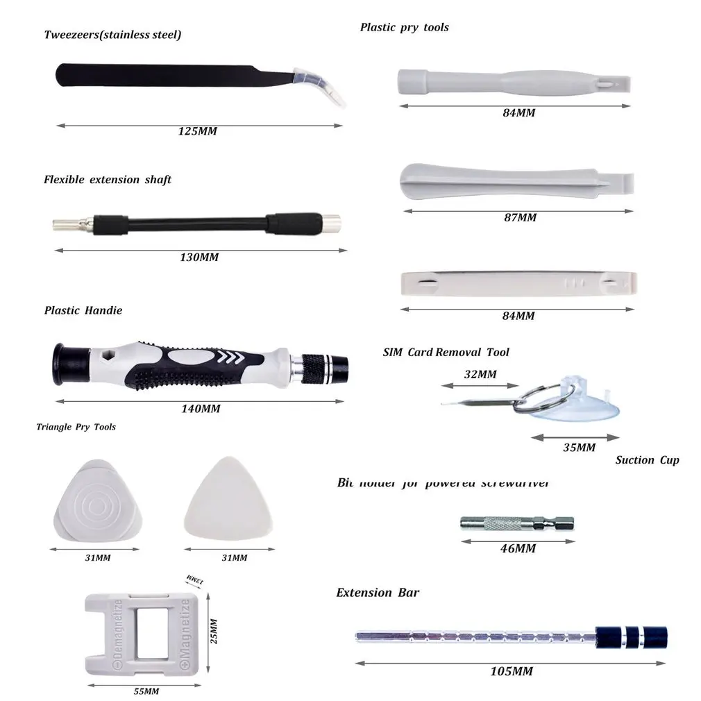 115 шт прецизионный Многоцелевой Набор отверток для мобильного телефона компьютера ПК Ремонт Разборка части сменные инструменты