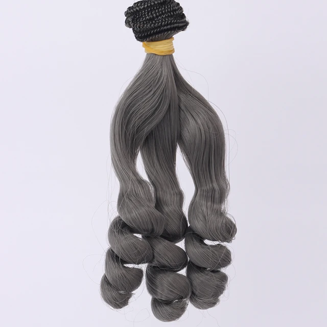 Adollya BJD Doll Accessories Curls Wigs Hair for Dolls Hair Row DIY High-Temperature Tress for Dolls Hair 15*100cm 4