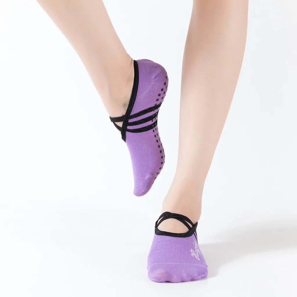 Женские нескользящие носки с открытым носком, отделенные пальцами, спортивные носки для балета, носочки с принтом skarpetki damskie chaussette femme