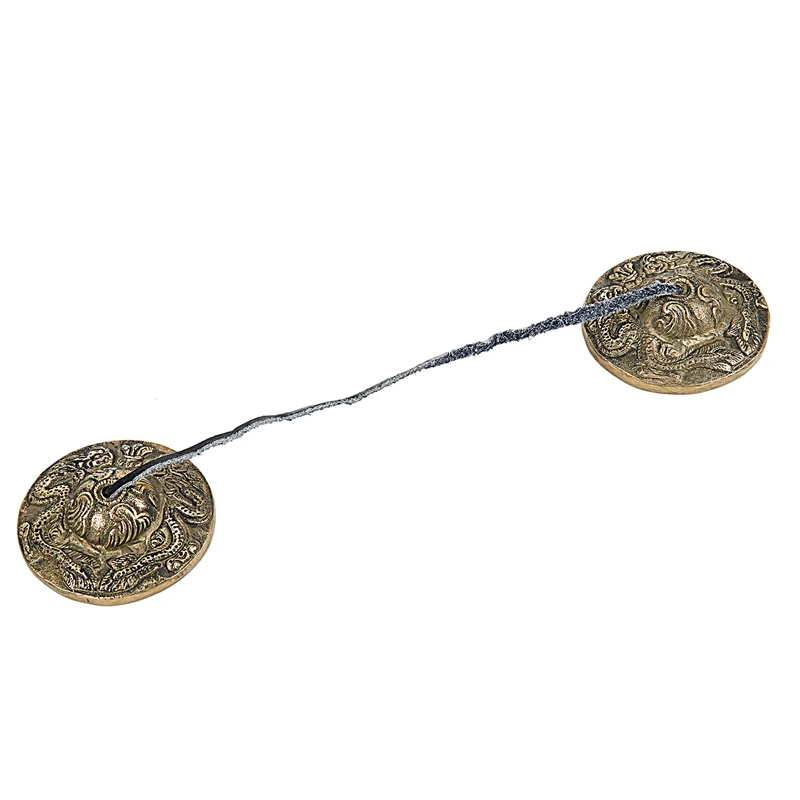 

Tibetan Yoga Meditation Cymbals Bell - Dragon Embossed