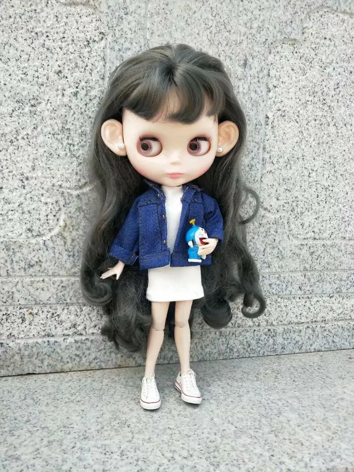 Blyth джинсовая куртка Озон пальто кукольный наряд(Fit blyth, BJD, озон, pullip, лат, licca, ob, kurhn, 1/6 кукла