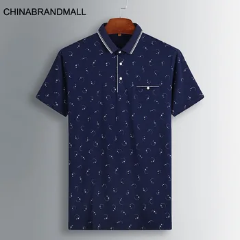 

Men Plus Fat Plus Size Short Sleeve T Shirt Male Fat Man Leisure Lapel Printing Short Sleeve Male
