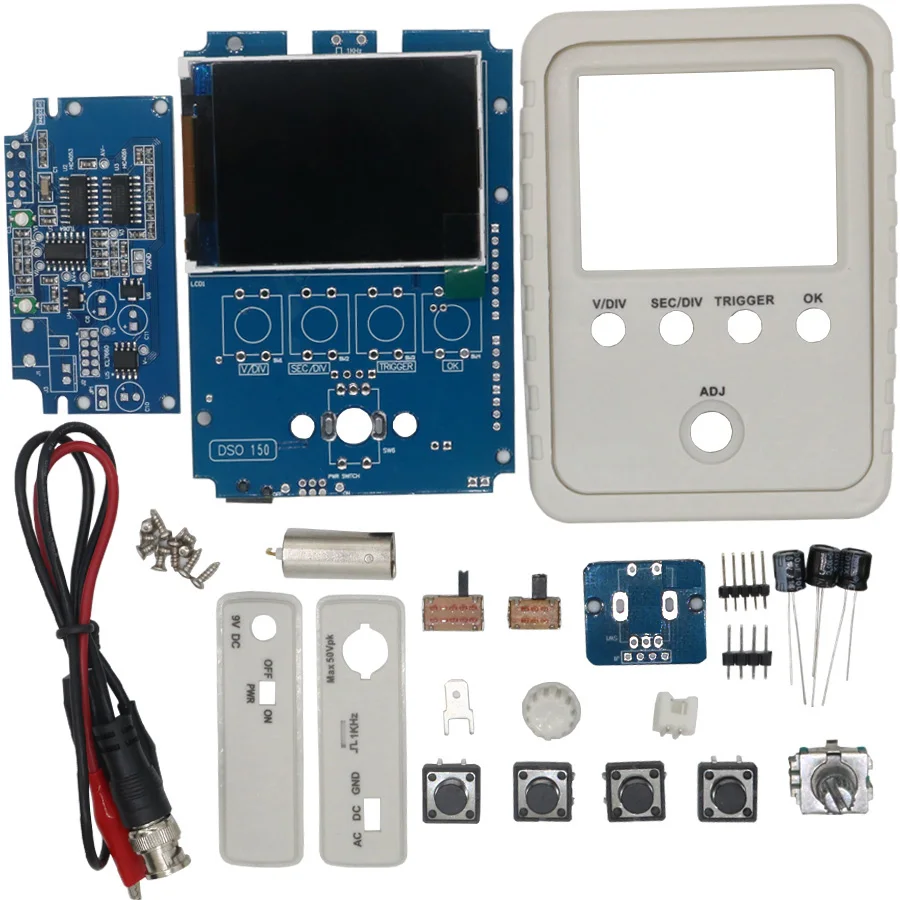 Tech DSO150 15001 к DIY Kit Цифровой осциллограф в разобранном виде с корпус оригинальный DSO-SHELL крокодил чехол