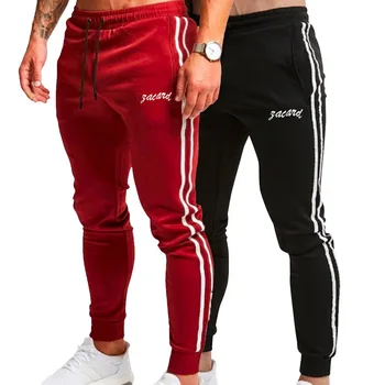 

Men Sweatpant Black Red Letter Drawstring Pants Casual Tactical Joggers Trousers Fitness Sport Elastic Waist Hip Hop Streetwear